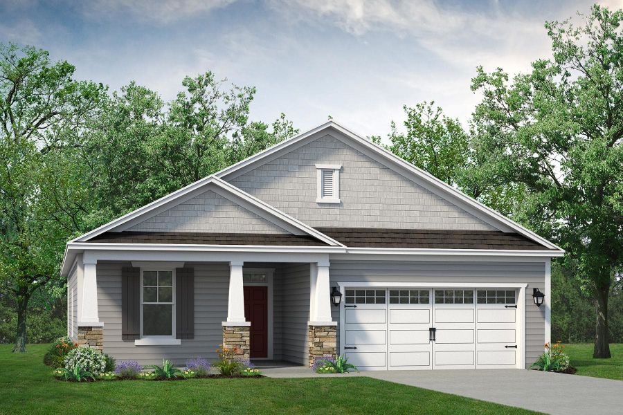 Representative exterior photo of a completed home built from the The Redbud by Chesapeake Homes in Heritage Park at Longs, Longs, SC (Image 22).