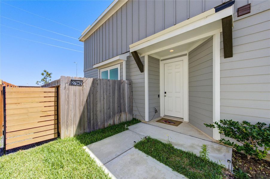 Exterior details and patio area of a home in , Katy (Image 2). Exterior details and patio area of a home in , Katy (Image 2).