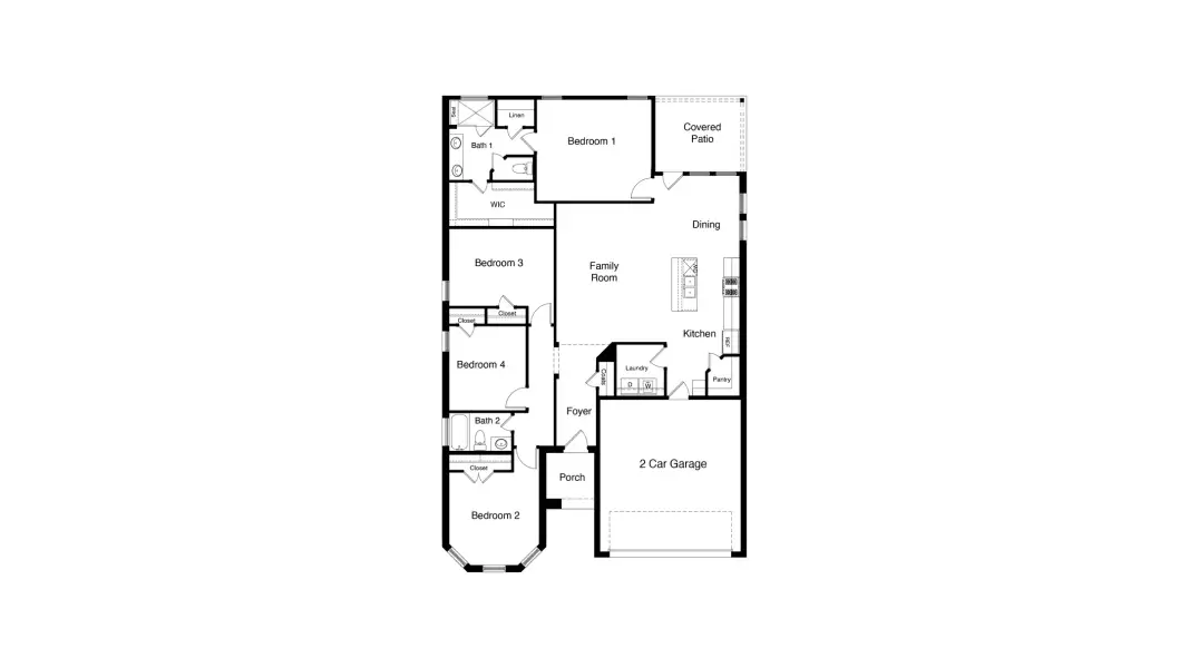 2D floor plan layout of this home in Northstar West, Fort Worth, TX (Image 4). 2D floor plan layout of this home in Northstar West, Fort Worth, TX (Image 4).