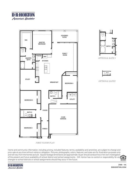 2D floor plan layout of this home in Westland Ranch 50' Homesites, League City, TX (Image 2).