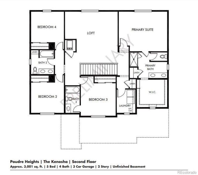 2D floor plan layout of this home in , Windsor, CO (Image 4).