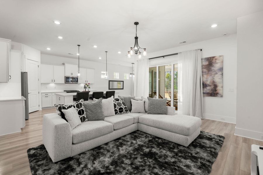 Furnished interior view inside a new home in Summerwind Crossing at Lakes of Cane Bay, Summerville (Image 35).