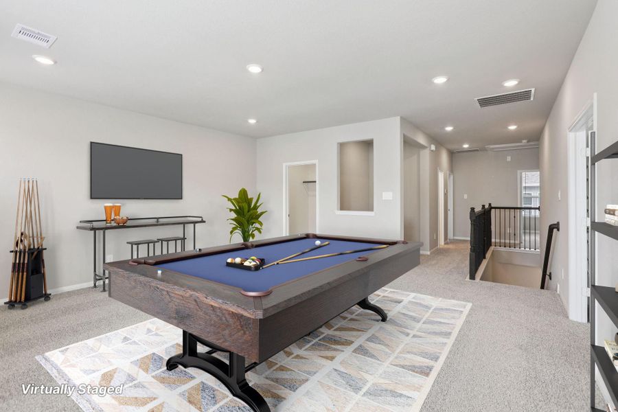 Furnished interior view inside a new home in Kemah Crossing - Luxe Series, Kemah (Image 9). Furnished interior view inside a new home in Kemah Crossing - Luxe Series, Kemah (Image 9).