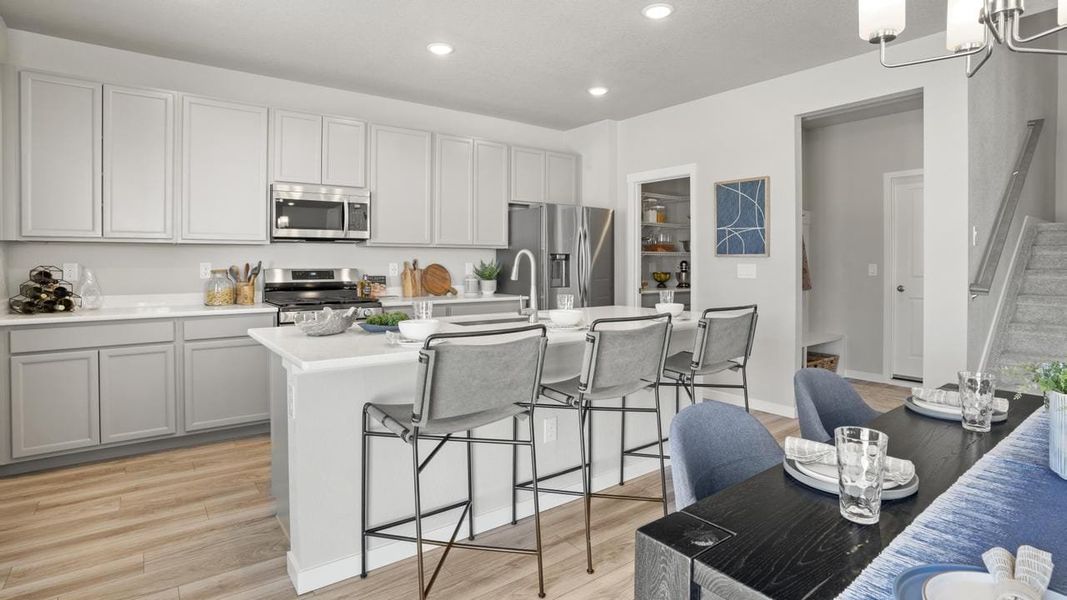 Representative furnished interior of a home built from the Elm by View Homes in Aspen Ranch, Fountain (Image 13).