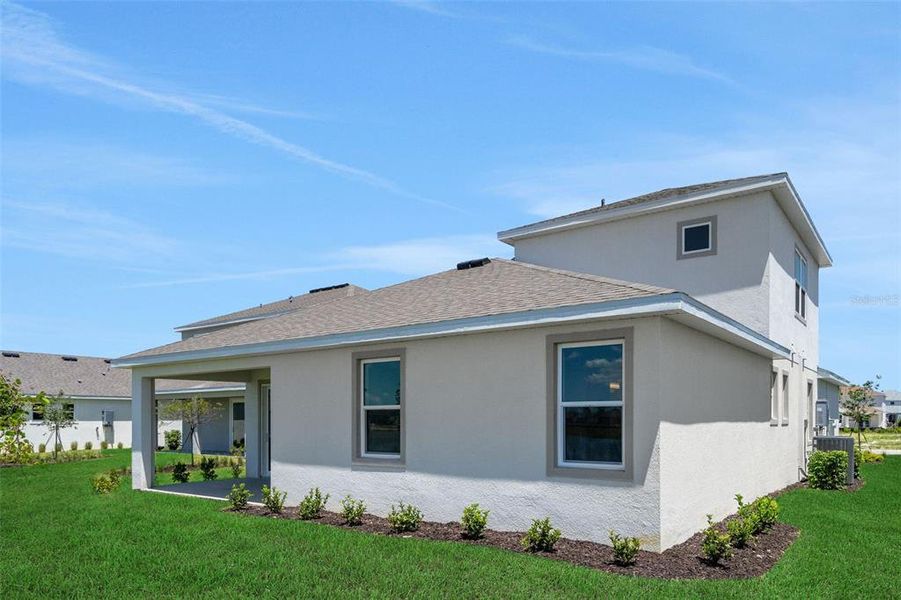 Exterior details and patio area of a home in Creekside Run at Babcock Ranch, Punta Gorda (Image 23).