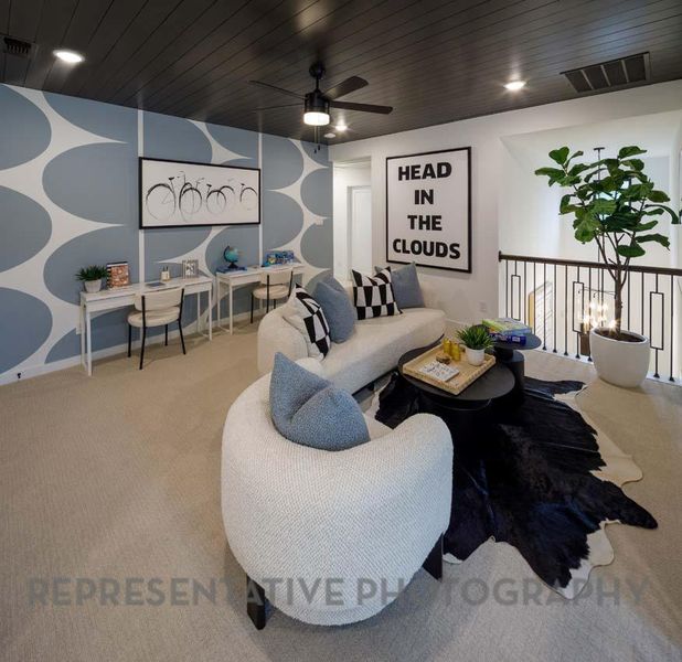 Furnished interior view inside a new home in Easton Park, Austin (Image 16). Furnished interior view inside a new home in Easton Park, Austin (Image 16).