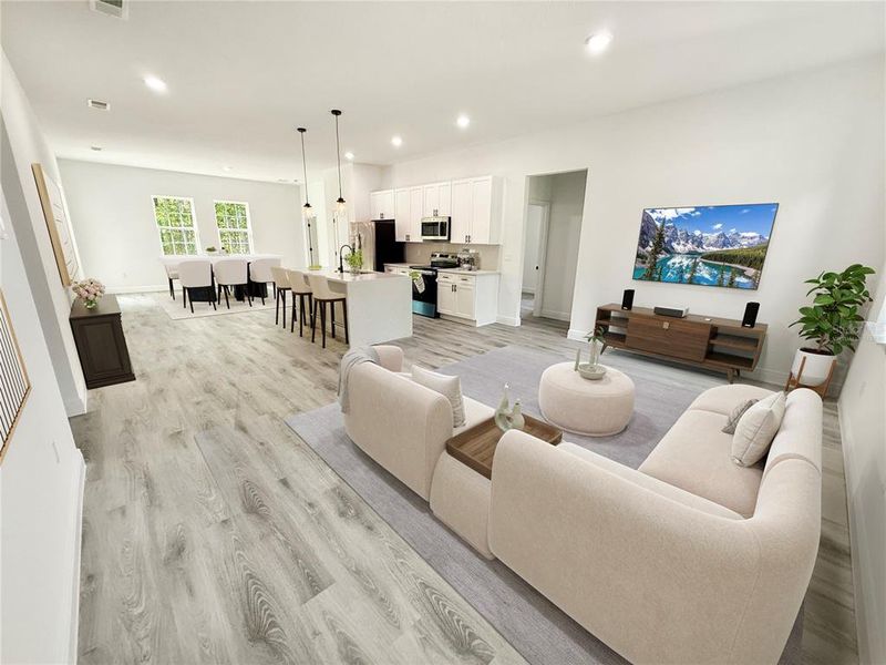 Furnished interior view inside a new home in , Ocala (Image 5). Furnished interior view inside a new home in , Ocala (Image 5).