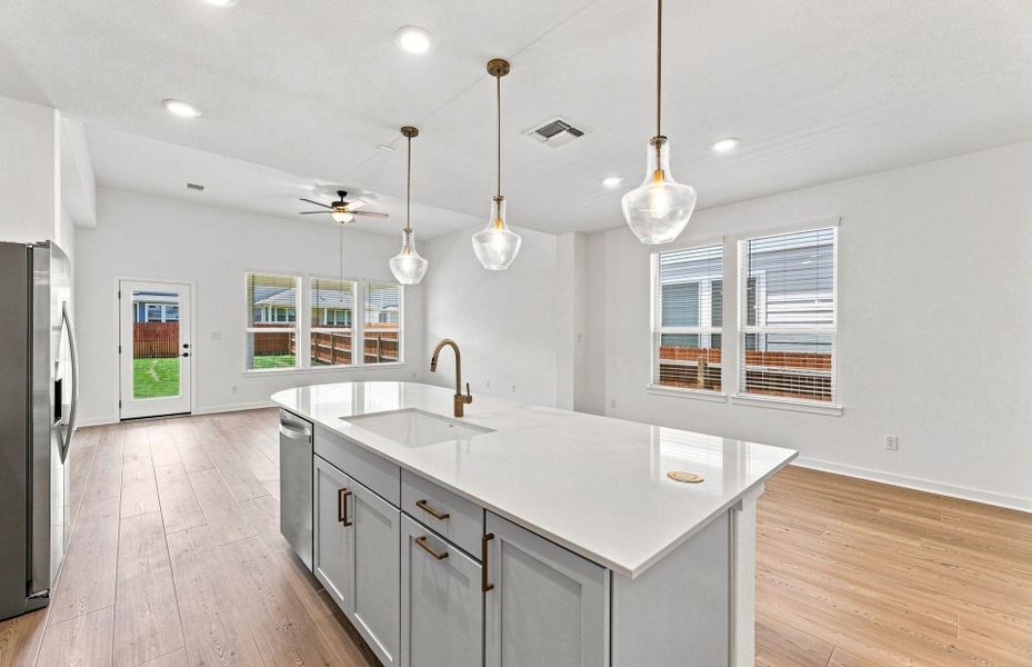 Furnished interior view inside a new home in Santa Rita Ranch, Liberty Hill (Image 11).