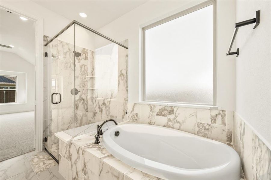 Furnished interior view inside a new home in Wildflower Ranch 60-65, Fort Worth (Image 15). Furnished interior view inside a new home in Wildflower Ranch 60-65, Fort Worth (Image 15).