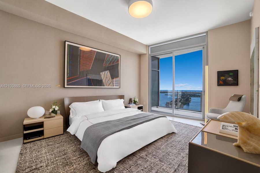 Furnished interior view inside a new home in , Miami (Image 10).