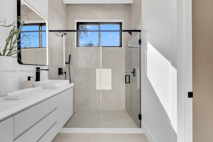 Furnished interior view inside a new home in , Miami (Image 51).