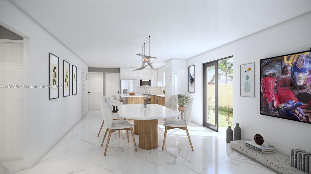 Furnished interior view inside a new home in , Miami (Image 5). Furnished interior view inside a new home in , Miami (Image 5).