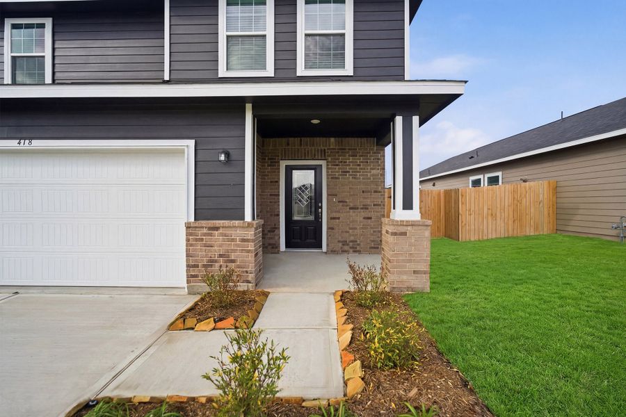 Exterior details and patio area of a home in The Reserve at Huntsville, Huntsville (Image 3). Exterior details and patio area of a home in The Reserve at Huntsville, Huntsville (Image 3).