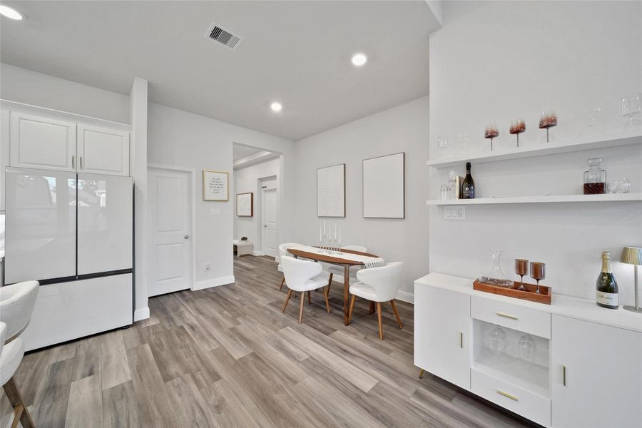 Furnished interior view inside a new home in The Highlands: Highland Duets, Porter (Image 23). Furnished interior view inside a new home in The Highlands: Highland Duets, Porter (Image 23).