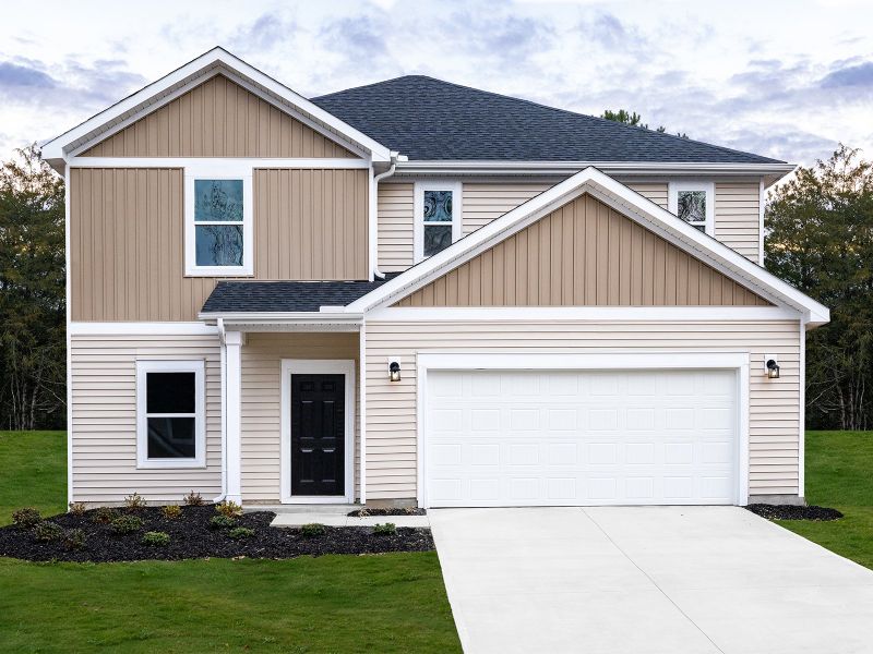 Representative exterior photo of a completed home built from the Dakota by Meritage Homes in Brayfield Manor - Signature Collection, Wellford, SC (Image 1).