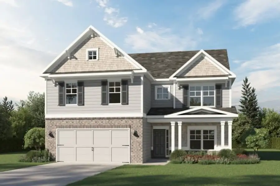 Representative exterior photo of a completed home built from the Chatsworth by Kerley Family Homes in Maple Village, Adairsville, GA (Image 2). Representative exterior photo of a completed home built from the Chatsworth by Kerley Family Homes in Maple Village, Adairsville, GA (Image 2).