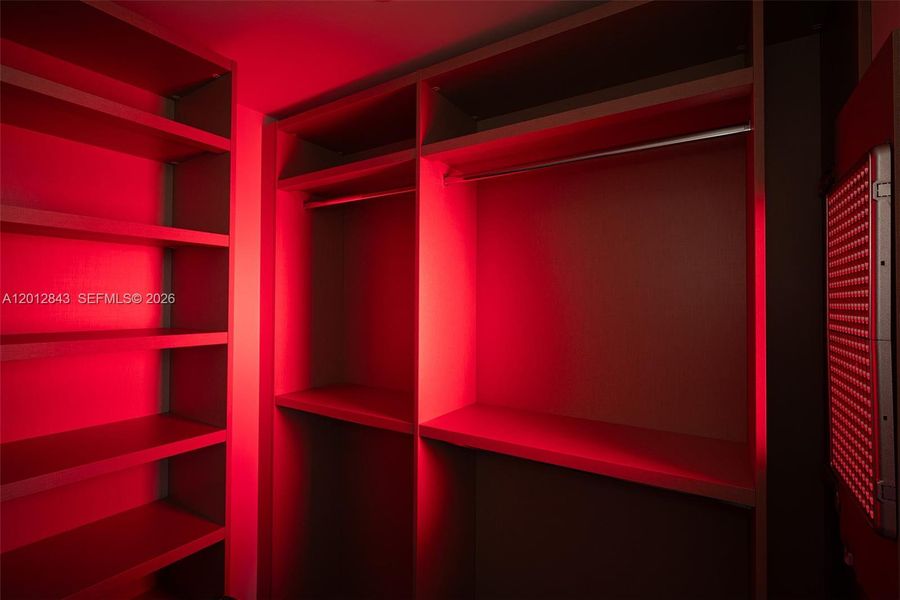 Red light therapy in closet Red light therapy in closet