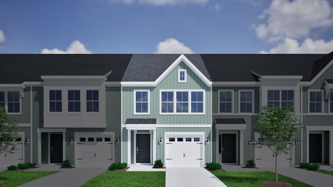 Representative exterior photo of a completed home built from the Foxglove - Genesis Value Collection by Mungo Homes in Westview, Charlotte, NC (Image 8).