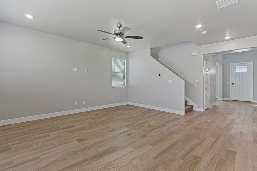 Spacious, unfurnished interior of a new home in The View at Desert Springs | Thoughtful Collection, El Paso (Image 14). Spacious, unfurnished interior of a new home in The View at Desert Springs | Thoughtful Collection, El Paso (Image 14).