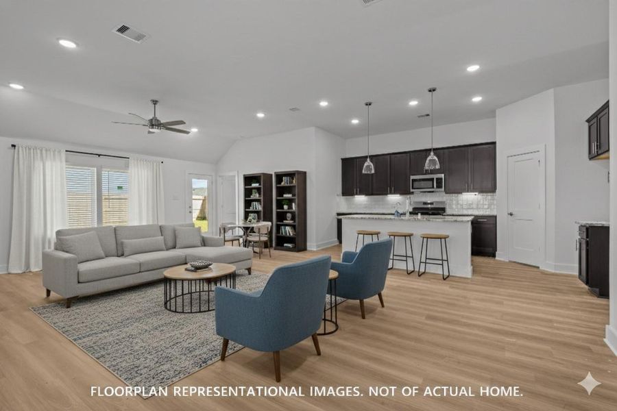 Furnished interior view inside a new home in Pinewood at Grand Texas, New Caney (Image 10).