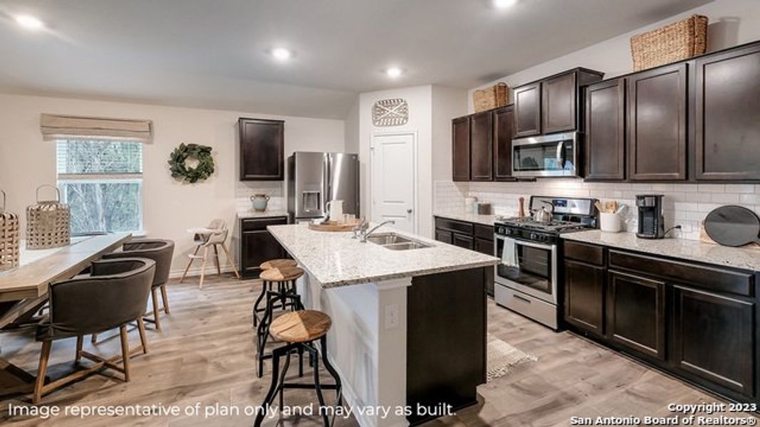 Furnished interior view inside a new home in Brookstone Creek, San Antonio (Image 8).