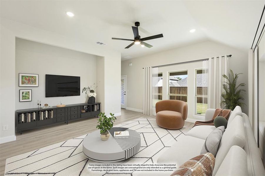Furnished interior view inside a new home in Woodstone, Providence Village (Image 12). Furnished interior view inside a new home in Woodstone, Providence Village (Image 12).