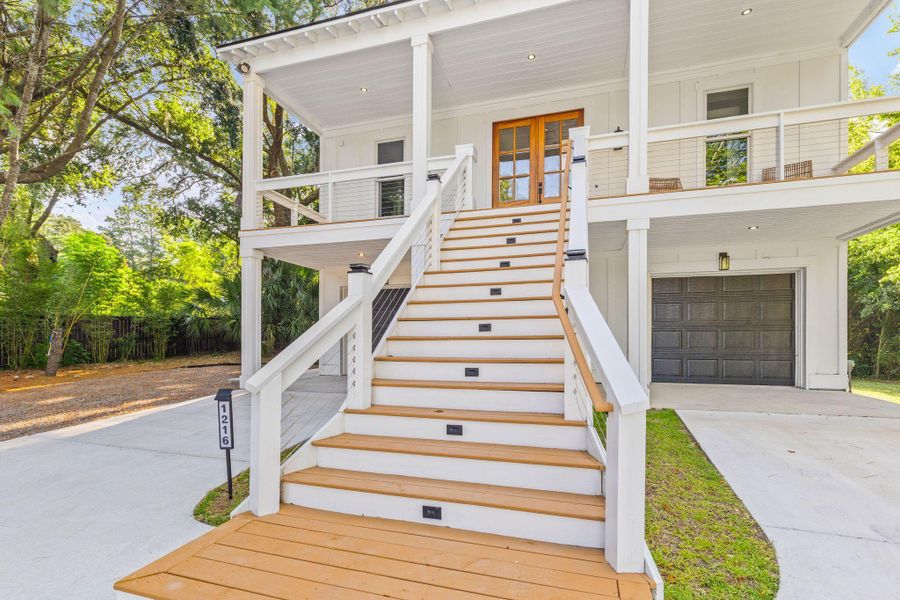 Exterior details and patio area of a home in , Charleston (Image 40). Exterior details and patio area of a home in , Charleston (Image 40).