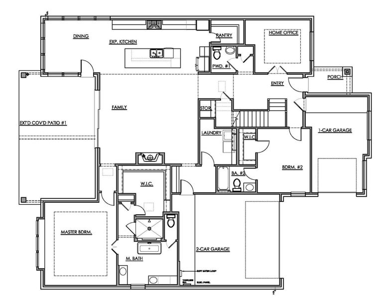 2D floor plan layout of this home in Santa Rita Ranch, Liberty Hill, TX (Image 2). 2D floor plan layout of this home in Santa Rita Ranch, Liberty Hill, TX (Image 2).