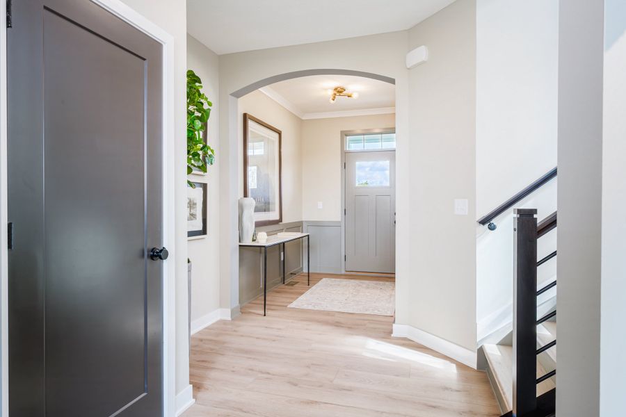 Representative furnished interior of a home built from the Grandin by Fischer Homes in The Dunes at Sandbar, Santa Rosa Beach (Image 5).