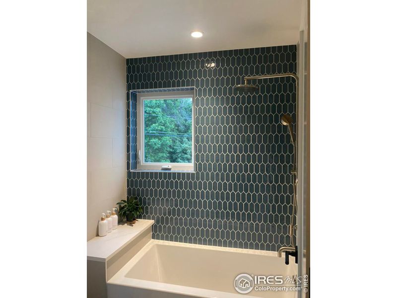 Custom tile in secondary bathrooms