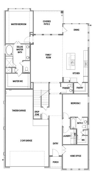 2D floor plan layout of this home in Foxbrook, Cibolo, TX (Image 2). 2D floor plan layout of this home in Foxbrook, Cibolo, TX (Image 2).