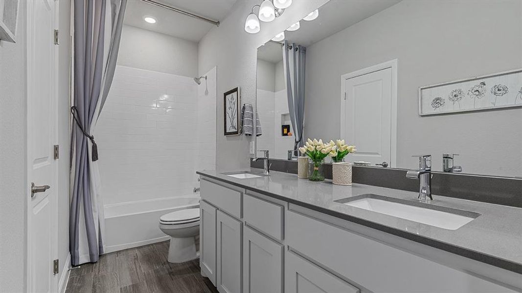 Furnished interior view inside a new home in Eden Ranch, Arlington (Image 31). Furnished interior view inside a new home in Eden Ranch, Arlington (Image 31).