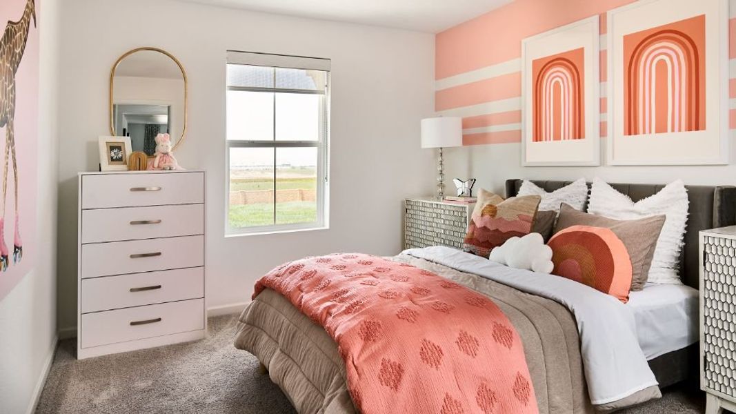 Furnished interior view inside a new home in The Aurora Highlands, Aurora (Image 22).