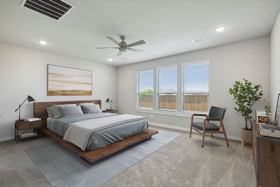 Primary Suite in the Henley home plan by Trophy Signature Homes – REPRESENTATIVE PHOTO Primary Suite in the Henley home plan by Trophy Signature Homes – REPRESENTATIVE PHOTO