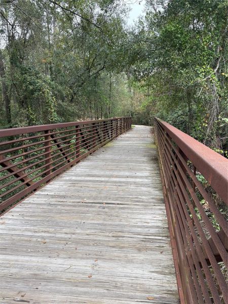 Royal brook is connected to all the Kingwood trails and walking paths. Perfect for a walk or bike ride.