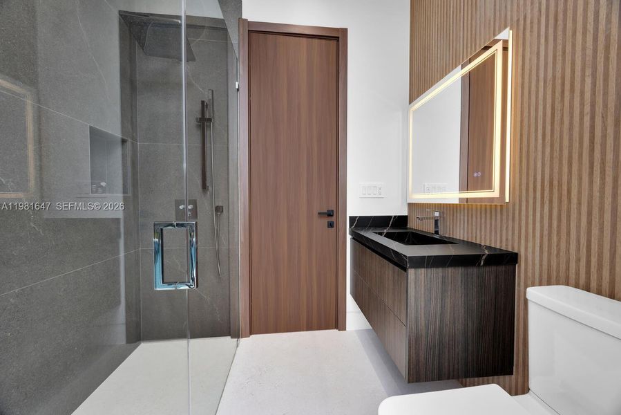 Furnished interior view inside a new home in , Miami (Image 49).