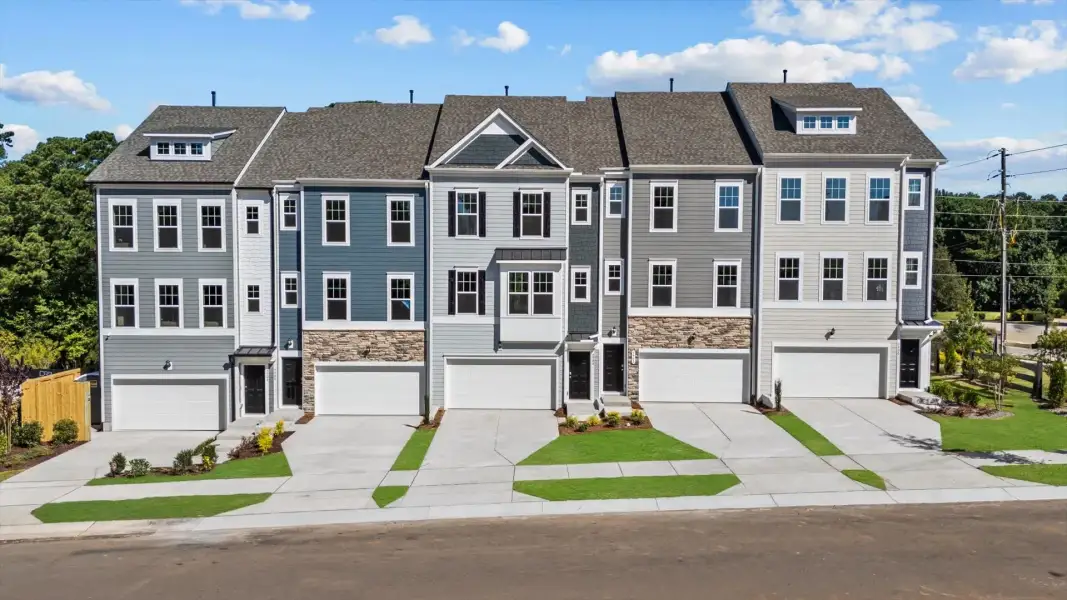Front exterior of a new home in Bayberry, Raleigh, NC, highlighting curb appeal (Image 1). Front exterior of a new home in Bayberry, Raleigh, NC, highlighting curb appeal (Image 1).