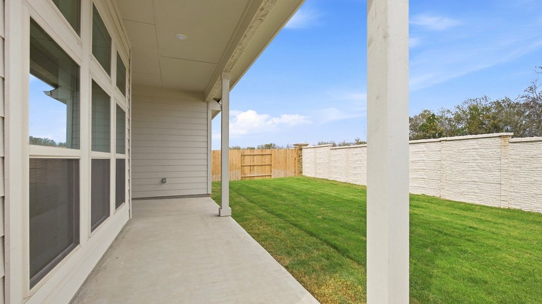Exterior details and patio area of a home in Newhaven, Manor (Image 3). Exterior details and patio area of a home in Newhaven, Manor (Image 3).