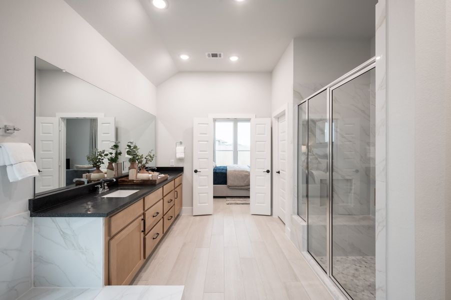 Representative furnished interior of a home built from the Falcon by Tri Pointe Homes in Trillium, Richmond (Image 28).