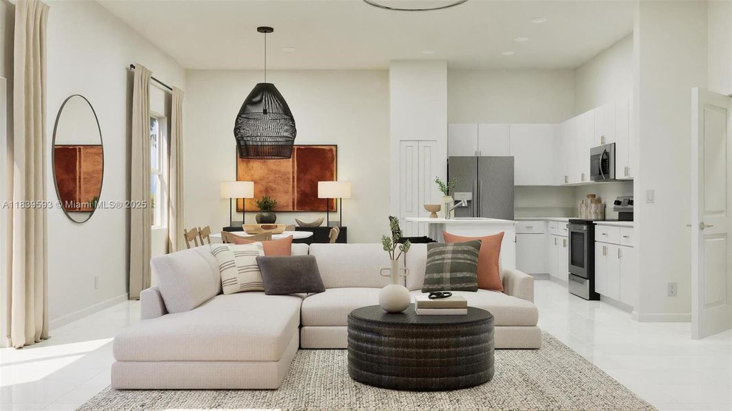 Furnished interior view inside a new home in Coral Landings, Florida City (Image 2).