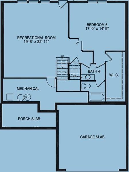 2D floor plan layout of this home in Thunder Ridge, Dawsonville, GA (Image 3).