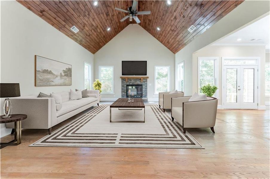 Furnished interior view inside a new home in , Suwanee (Image 15).