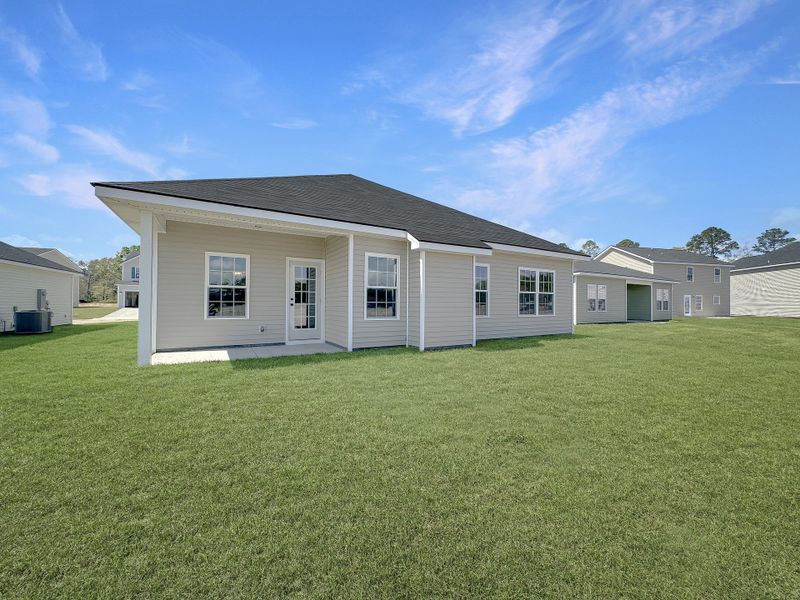 Exterior details and patio area of a home in Grand Reserve, Ludowici (Image 3).