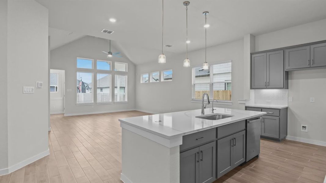 Representative furnished interior of a home built from the Dayton by Chesmar Homes in Lariat, Liberty Hill (Image 7).