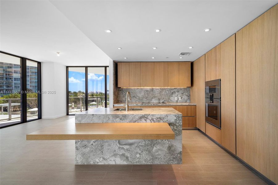 Furnished interior view inside a new home in Five Park, Miami Beach (Image 5).