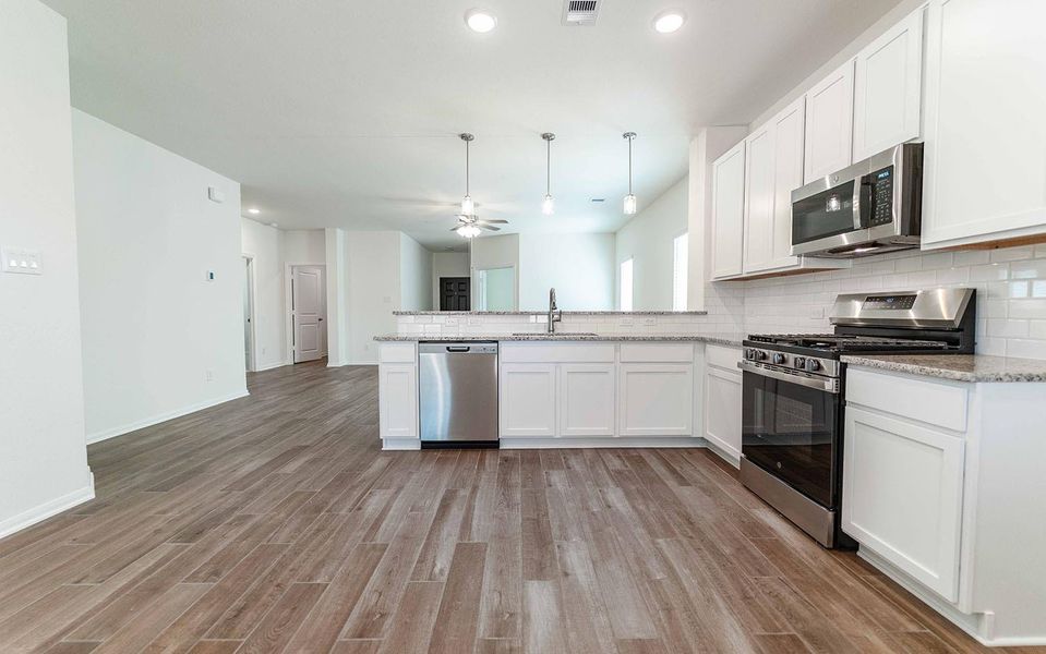 Furnished interior view inside a new home in Cielo, Conroe (Image 3). Furnished interior view inside a new home in Cielo, Conroe (Image 3).