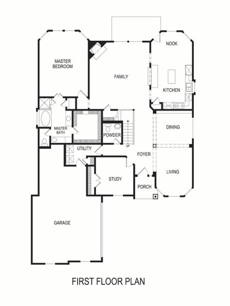 2D floor plan layout for the Brighton FSW by First Texas Homes in La Frontera, Fort Worth, TX (Image 3). 2D floor plan layout for the Brighton FSW by First Texas Homes in La Frontera, Fort Worth, TX (Image 3).