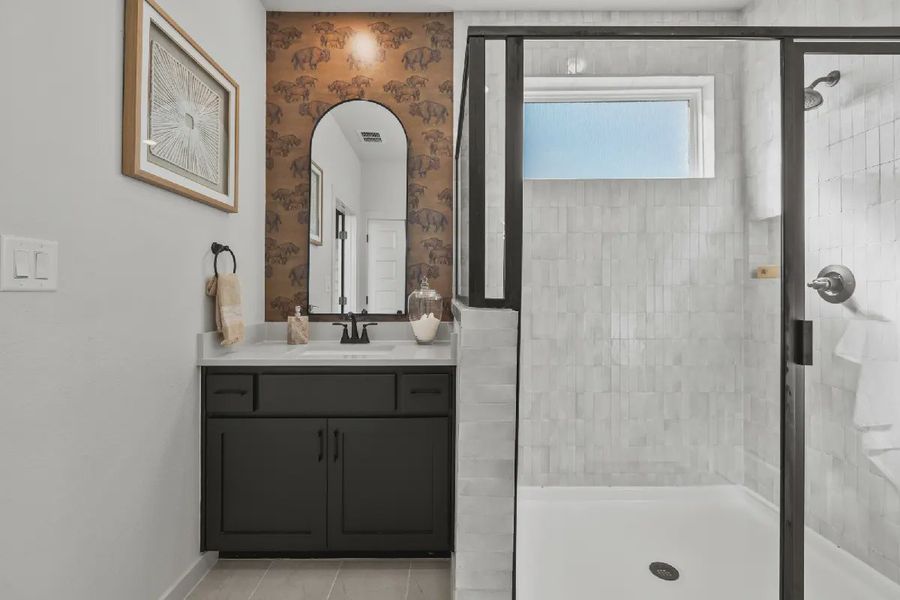 Representative furnished interior of a home built from the Dublin by Chesmar Homes in Legacy at Lake Dunlap, New Braunfels (Image 40).