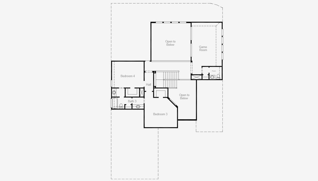 2D floor plan layout for the Claude by Coventry Homes in Hillside Village 60', Celina, TX (Image 7).