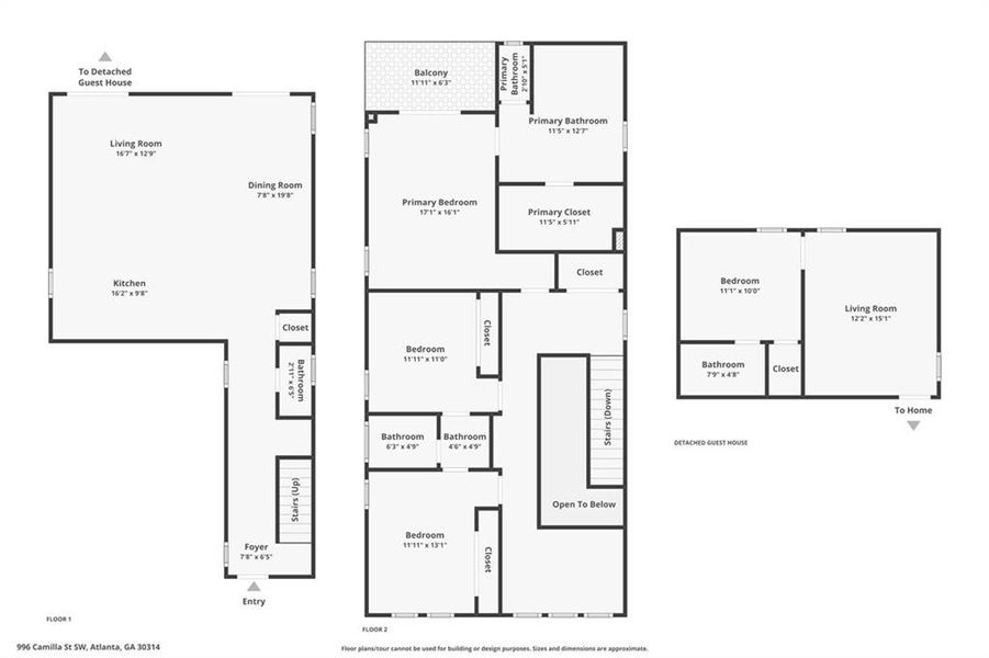 2D floor plan layout of this home in , Atlanta, GA (Image 3). 2D floor plan layout of this home in , Atlanta, GA (Image 3).